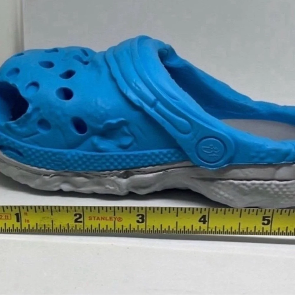 Large Blue‎ Natural Rubber Dog Chew Toy Slipper | 6x3 in | Treat Dispenser